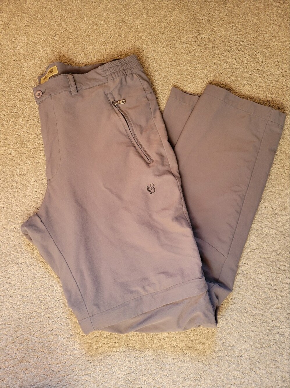 Bailo Grey Convertible Hiking Pants Zip Off Shorts Men's Size Large GUC